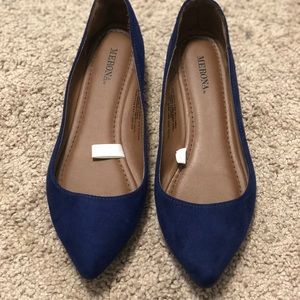 Navy low wedge/ flats